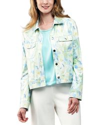 INSIGHT NEW YORK - Printed Metallic Vegan Leather Jacket - Lyst