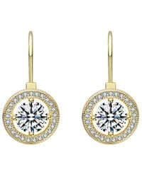 Rachel Glauber - 14K Diamond Cz Dangle Earrings - Lyst