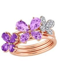 Rina Limor - Rose-Plated 1.87 Ct. Tw. Diamond & Gemstone Ring - Lyst