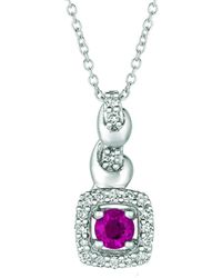 Le Vian - Le Vian 14k 0.39 Ct. Tw. Diamond & Ruby Pendant Necklace - Lyst