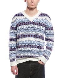 BOSS - Sissoh Wool-Blend V-Neck Sweater - Lyst