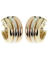 Cartier - 18K Tri-Tone Trinity Large Hoops (Authentic Pre-Owned) - Lyst