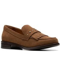 Clarks - Hana Loafer Suede Loafer - Lyst