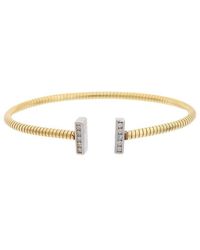 Meshmerise - 18K Over 0.10 Ct. Tw. Diamond Bangle Bracelet - Lyst
