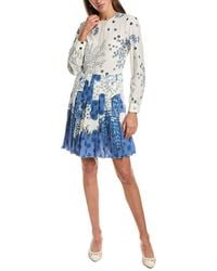RED Valentino - Pleated Skirt Mini Dress - Lyst
