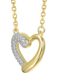 Genevive Jewelry - 14K Diamond Cz Chain Necklace - Lyst