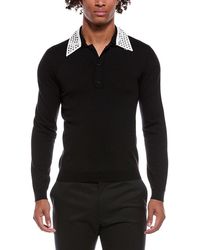 Valentino - Slim Fit Wool Polo Shirt - Lyst
