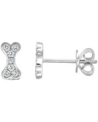 Sabrina Designs - 14K 0.14 Ct. Tw. Diamond Dog Bone Studs - Lyst