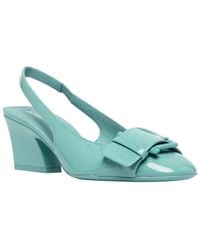 Ferragamo - Buckle Leather Slingback Pump - Lyst