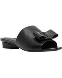 Ferragamo - Bow 3Mm Leather Slide - Lyst