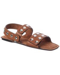 KHAITE - Boden Leather Flat Sandal - Lyst