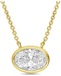 Diana M. Jewels - Diana M. 14K 12.00 Ct. Tw. Lab-Grown Diamond Pendant Necklace - Lyst