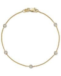 Suzy Levian - 14K 0.50 Ct. Tw. Diamond Station Bracelet - Lyst