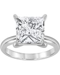 Lab Grown Diamonds - Platinum 5.00 Ct. Tw. Lab-Grown Diamond Solitaire Ring - Lyst