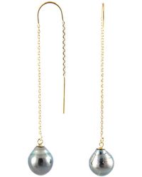 Splendid - 14k 9-10mm Tahitian Pearl Earrings - Lyst