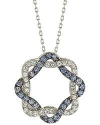 Suzy Levian - 18k & Silver 0.94 Ct. Tw. Sapphire Circle Necklace - Lyst