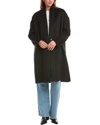 Vince - Collarless Wool-Blend Coat - Lyst