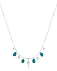 Meira T - 14K 0.50 Ct. Tw. Diamond & Opal Necklace - Lyst