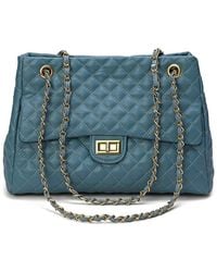 Tiffany & Fred Paris - Full-grain Quilted Leather Tote - Lyst