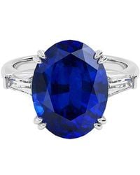 VOWE - 14K 7.20 Ct. Tw. Lab-Grown Diamond & Lab-Grown Sapphire Ring - Lyst