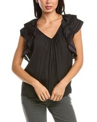 Tahari - Flutter Sleeve Airflow Blouse - Lyst