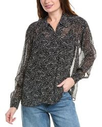 Rag & Bone - Emmy Printed Silk-Blend Top - Lyst