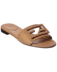 Fendi - Ff Baguette Leather Sandal - Lyst