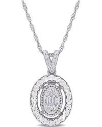 Rina Limor - 14k 0.24 Ct. Tw. Diamond Halo Drop Pendant - Lyst
