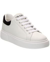 Prada - Logo Leather Sneaker - Lyst