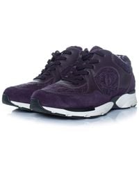 CHANEL - Leather Interlocking Cc Logo Sneaker (Authentic Pre-Loved) - Lyst