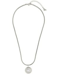 Sterling Forever - Cz Zora Dome Pendant Necklace - Lyst