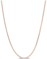 Italian Silver - 18K Rose Over Snake Chain Necklace - Lyst
