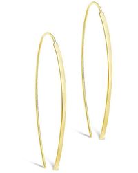 Sterling Forever - 14k Over Silver Bar Threader Earrings - Lyst