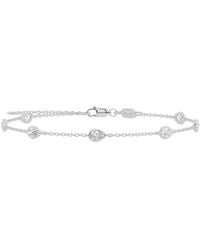 Lab Grown Diamonds - 14K 1.00 Ct. Tw. Lab-Grown Diamond Station Bracelet - Lyst