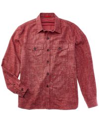 Isaia - Wool, Silk & Linen-Blend Overshirt - Lyst