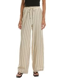 Max Studio - Elastic Waist Wide Leg Linen-Blend Pant - Lyst