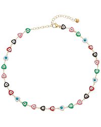 Eye Candy LA - Luxe Collection Cz Heart & Eye Necklace - Lyst