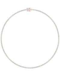 Lab Grown Diamonds - 14K Rose 11.00 Ct. Tw. Lab Grown Diamond Necklace - Lyst