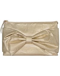 Rebecca Minkoff - Bow Canvas Clutch - Lyst