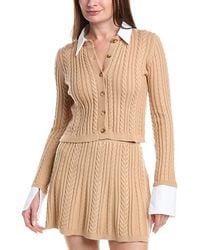 House of Harlow 1960 - Maeve Cable Knit Cardigan - Lyst