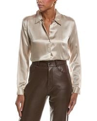 L'Agence - Tyler Silk Blouse - Lyst