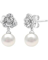 Pearls - Pearl & 6.5Mm Pearl Drop Earrings - Lyst