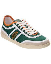 Tod's - Cassette Canvas & Leather Sneaker - Lyst