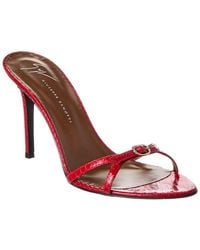 Giuseppe Zanotti - Clandestino 90 Snake-Embossed Leather Sandal - Lyst