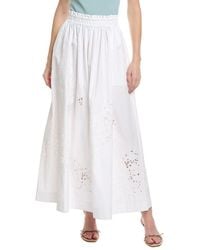 Lafayette 148 New York - Embroidered A Line Midi Skirt - Lyst