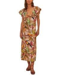 FARM Rio - Linen Into The Jungle Midi Dress - Lyst