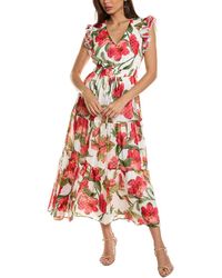 Anne Klein - Drawstring Maxi Dress - Lyst