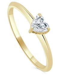 Sabrina Designs - 14k 0.31 Ct. Tw. Diamond Heart Solitaire Ring - Lyst