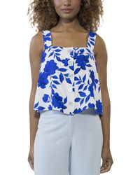 Alexia Admor - Elena Linen-Blend Top - Lyst