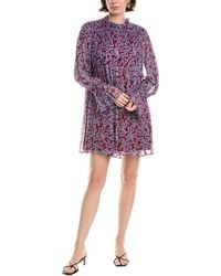 Rebecca Taylor - Smocked Silk Shift Dress - Lyst